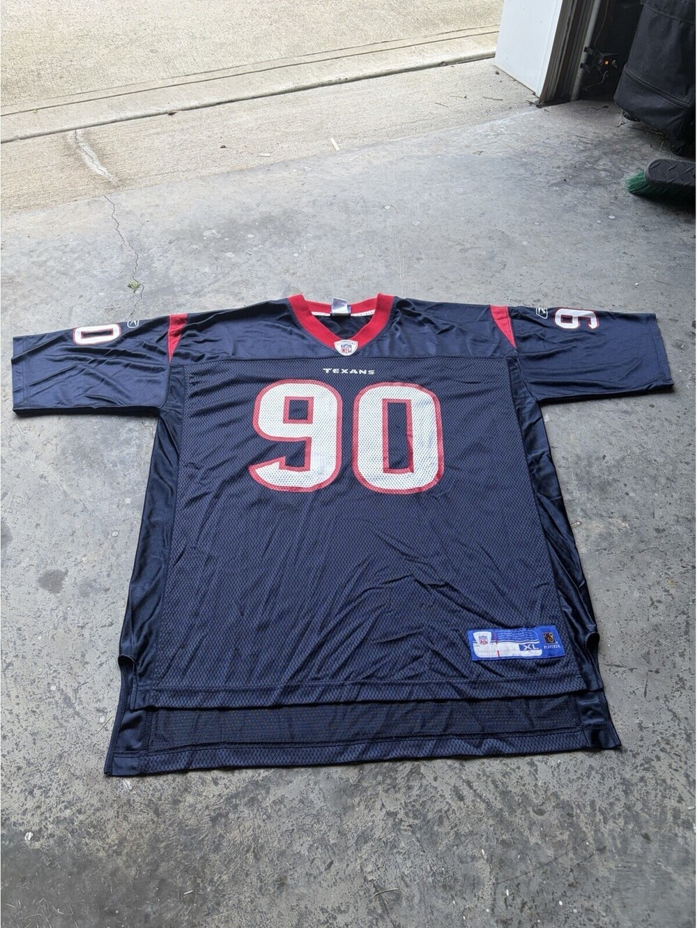 Vintage Reebok Mario Williams 90 Houston Texans NFL Football Jersey Navy XL